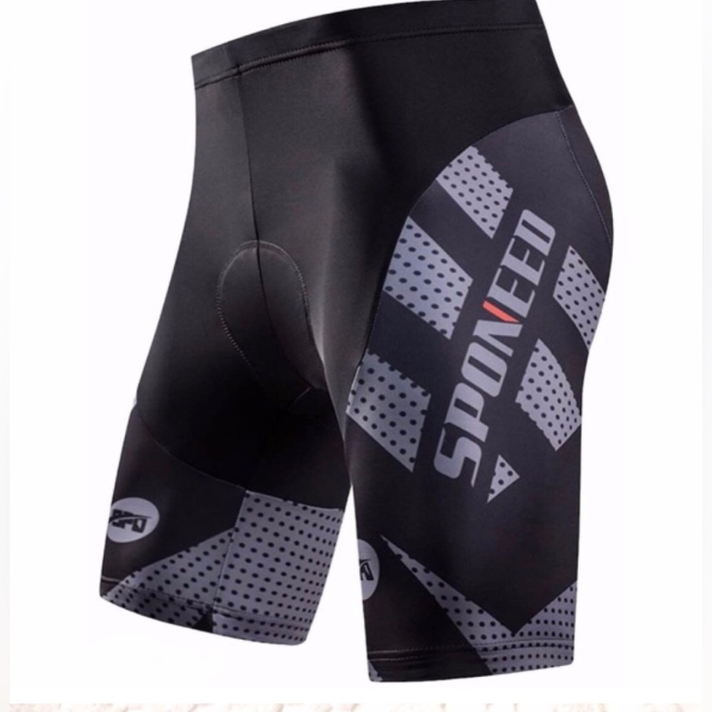 Sponeed Bicycle Shorts Thick Padded Seat Saddle Black Gray Cycling Large Men
